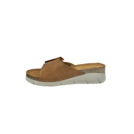 Riposella FRIDA E WB04BX Ciabatta Donna con Fascia Larga Regolabile Cuoio