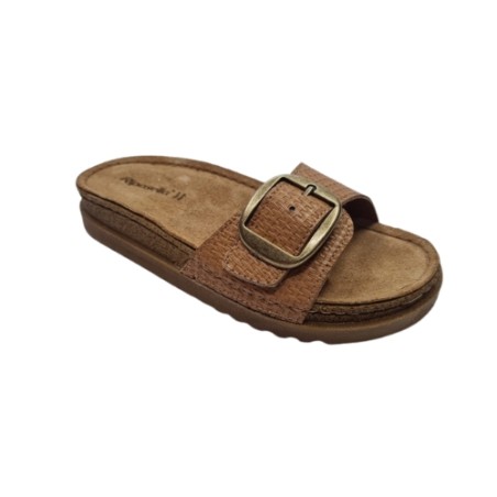 Riposella LISA E WC00BX Ciabatta Donna con Fascia Regolabile Cuoio