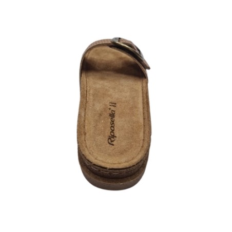 Riposella LISA E WC00BX Ciabatta Donna con Fascia Regolabile Cuoio