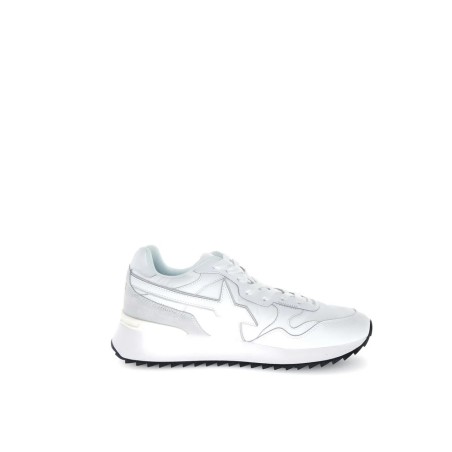 W6YZ 0N07 Just Say Wizz YAK-M Sneaker Uomo Stringate Pelle Nylon White