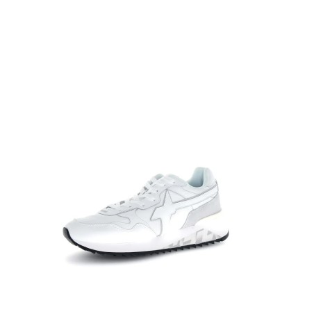 W6YZ 0N07 Just Say Wizz YAK-M Sneaker Uomo Stringate Pelle Nylon White