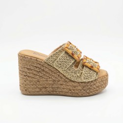Renato Balestra OU032 Sandali Donna Con Zeppa Beige