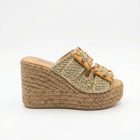 Renato Balestra OU032 Sandali Donna Con Zeppa Beige