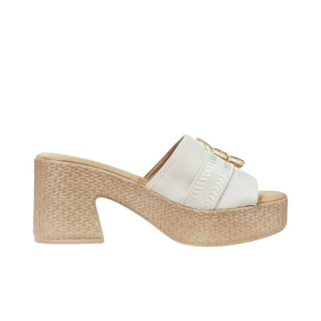 Renato Balestra OU031 Sandali Donna Con Tacco e Plateau Beige