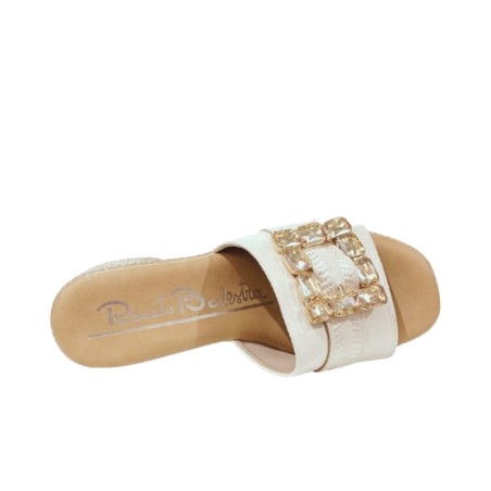 Renato Balestra OU031 Sandali Donna Con Tacco e Plateau Beige