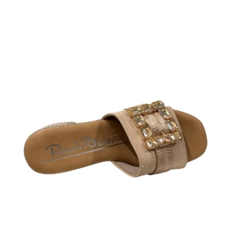 Renato Balestra OU031 Sandali Donna Con Tacco e Plateau Khaki