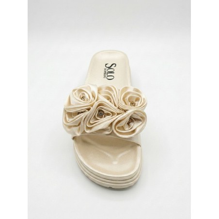 Solo Soprani SSW619N04 ROMANTIC Ciabatta Donna Con Accessorio Avorio