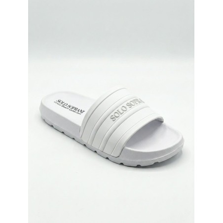Solo Soprani SSM519N03 EXAGON Ciabatta Uomo Bianco