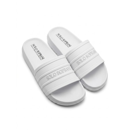 Solo Soprani SSM519N03 EXAGON Ciabatta Uomo Bianco