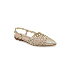 Renato Balestra OU017 Decollette Donna Slingback Black Flat Gold