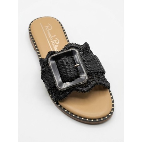 Renato Balestra OU007 Ciabatta Donna Con Fascia Larga Black