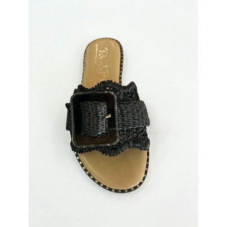 Renato Balestra OU007 Ciabatta Donna Con Fascia Larga Black