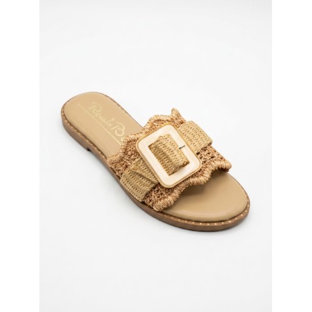 Renato Balestra OU007 Ciabatta Donna Con Fascia Larga Beige