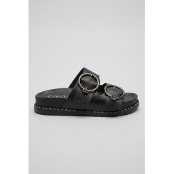 Solo Soprani SSW619N09 RUNA Ciabatta Donna Doppia Fascia Regolabile Nero