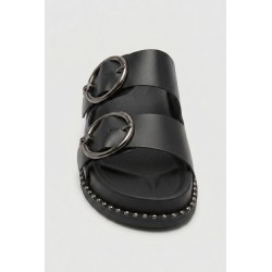 Solo Soprani SSW619N09 RUNA Ciabatta Donna Doppia Fascia Regolabile Nero 2