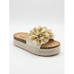 Solo Soprani SBW619N22 DONA Ciabatta Donna Con Accessorio Beige 2