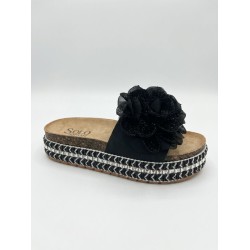 Solo Soprani SBW619N22 DONA Ciabatta Donna Con Accessorio Nero