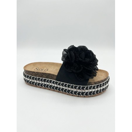Solo Soprani SBW619N22 DONA Ciabatta Donna Con Accessorio Nero