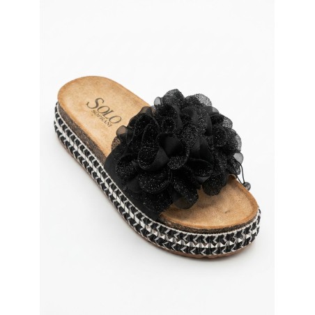 Solo Soprani SBW619N22 DONA Ciabatta Donna Con Accessorio Nero