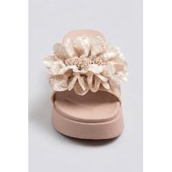 Solo Soprani SSW619N17 FLOWERS Ciabatta Donna Con Accessorio Nude 2