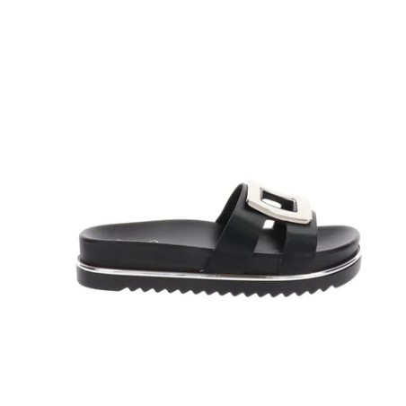 Solo Soprani SSW619N70 EVELYN Ciabatta Donna Con Accessorio Argento Nero