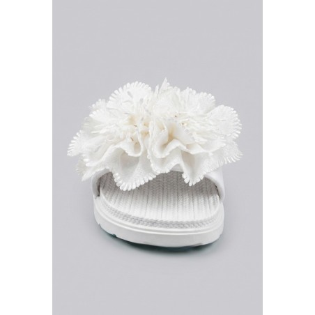 Solo Soprani SSW619N32 FRU FRU Ciabatta Donna Con Accessorio Bianco