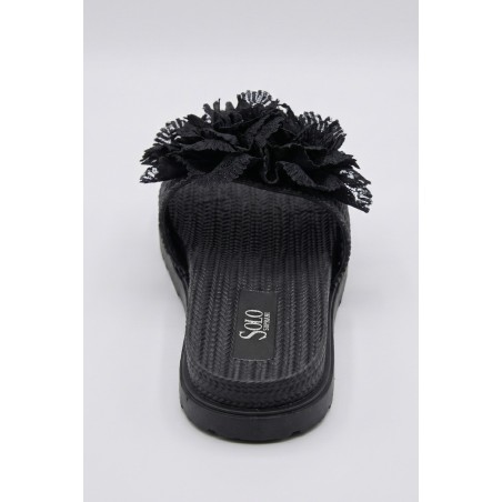 Solo Soprani SSW619N32 FRU FRU Ciabatta Donna Con Accessorio Nero