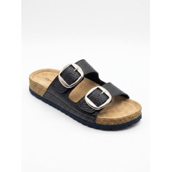 Riposella LISA E WC01BX Ciabatta Donna con Doppia Fibbia Regolabile Black 2