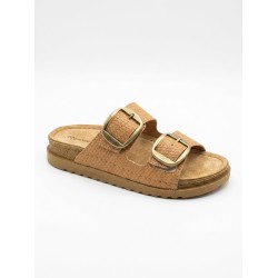 Riposella LISA E WC01BX Ciabatta Donna con Doppia Fibbia Regolabile Cuoio 2