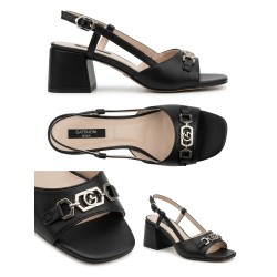 Gattinoni PENNS1624WBE000 NEW SHIRLEY BLOCK Sandali Donna Con Accessorio Nero
