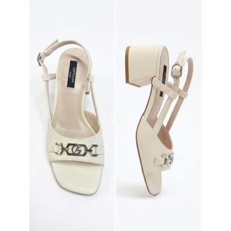 Gattinoni PENNS1624WBE802 NEW SHIRLEY BLOCK Sandali Donna Con Accessorio Off White
