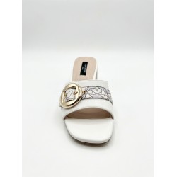 Gattinoni PENNS1623WAT879 NEW SHIRLEY BLOCK Mule Sandali Ciabatta Donna Fascia Regolabile Alabaster 2