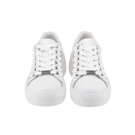 CULT NIRVANA 4676 LOW LEATHER Sneaker Donna Traforate Stringate White 