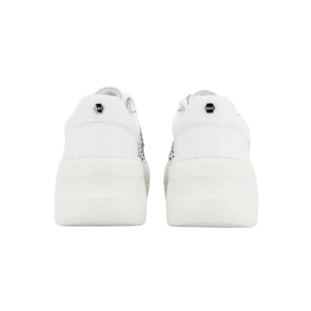 CULT NIRVANA 4676 LOW LEATHER Sneaker Donna Traforate Stringate White 