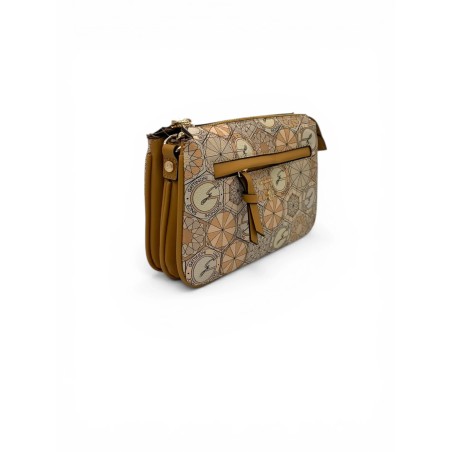 Gattinoni BINTD8391WZTTR3 TEOD.DAILY CROSSBODY Donna Con Doppia Cerniera Travertino