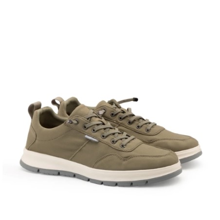 Docksteps JOURNEY LACE 7461 Scarpe Uomo Mocassino Nylon Laccio Elastico Military Green