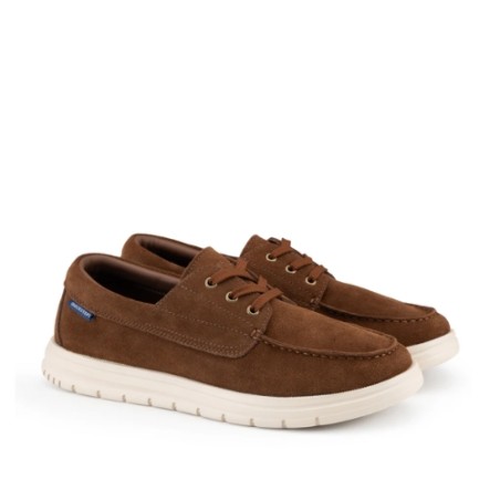 Docksteps FOIL 7448 Scarpe Uomo Mocassino Stringato in Camoscio Brown