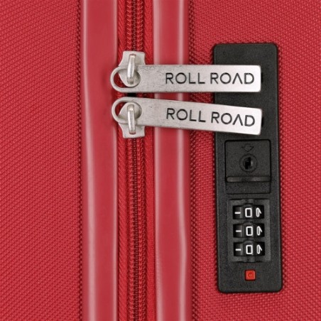 Roll Road FORMENTERA 5399127 Trolley Cabina 55X38X20 cm 4 Ruote Rigido Rosso Granate