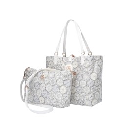 Gattinoni BINTD8156WZT877 TEODOSIA Borsa Reversibile Donna Alabaster 2