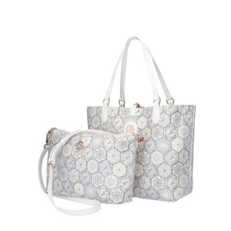 Gattinoni BINTD8156WZT877 TEODOSIA Borsa Reversibile Donna Alabaster