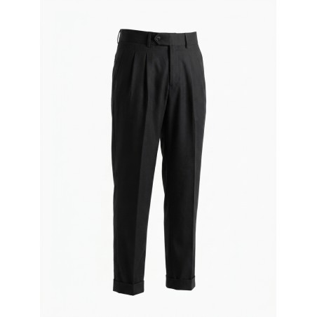 GC LUXURY SINGAPORE FIAM. Pantalone Sartoriale Tasca America Doppia Pence Nero