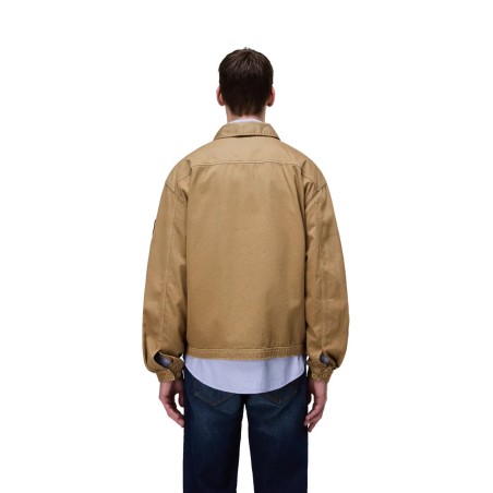 Napapijri A ARRAYANES NP0A4FI4N2D Giacca Overshirt in 100% Cotone Beige