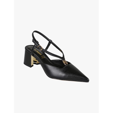 Laura Biagiotti 9679 Scarpe Donna Decollete Slingback Tacco Medio Black