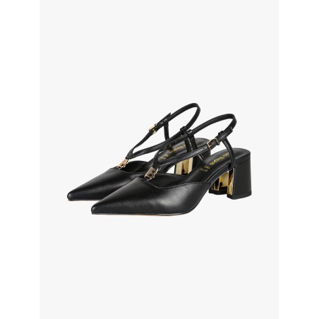 Laura Biagiotti 9679 Scarpe Donna Decollete Slingback Tacco Medio Black