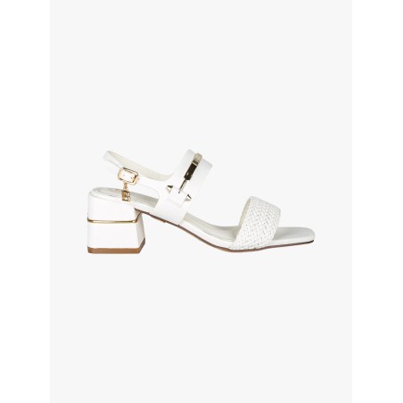 Laura Biagiotti 9745 Scarpe Donna Sandalo Tacco Medio White