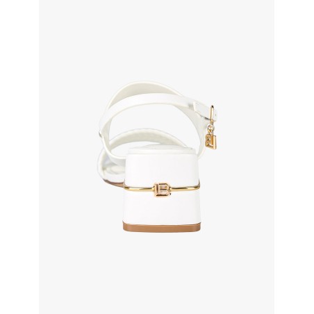 Laura Biagiotti 9745 Scarpe Donna Sandalo Tacco Medio White