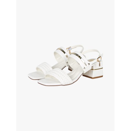 Laura Biagiotti 9745 Scarpe Donna Sandalo Tacco Medio White