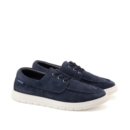 Docksteps FOIL 7448 Scarpe Uomo Mocassino Stringato in Camoscio Navy