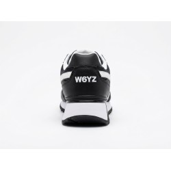 W6YZ 1A18 Just Say Wizz YAK-M Sneaker Uomo Stringate Pelle Nylon Black White 2