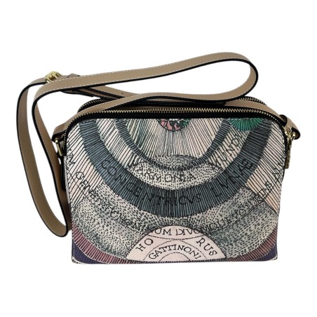 Gattinoni BIGPL6621WPQ003 Planetarium Crossbody Bag Double Zip Tracolla Classic Beige